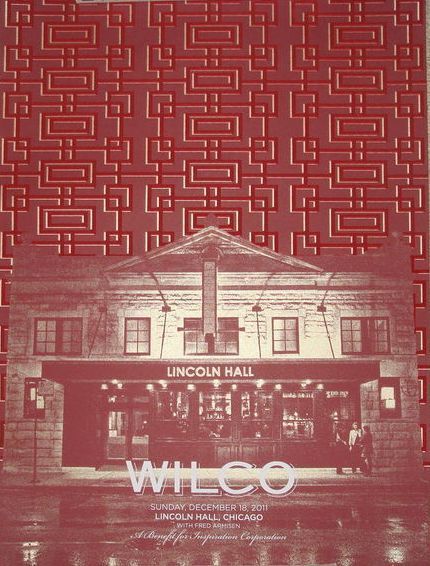 WILCO FELT POSTER LINCOLN HALL 12/18 CHICAGO INCREDIBLY SHRINKING TOUR 