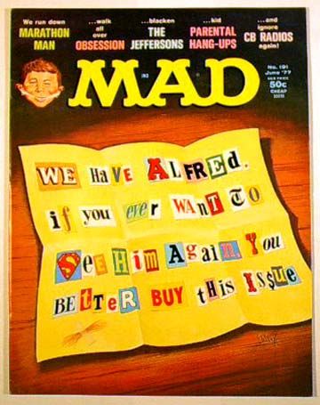 1970s MAD Comic Magazine #191 MARATHON MAN Story  