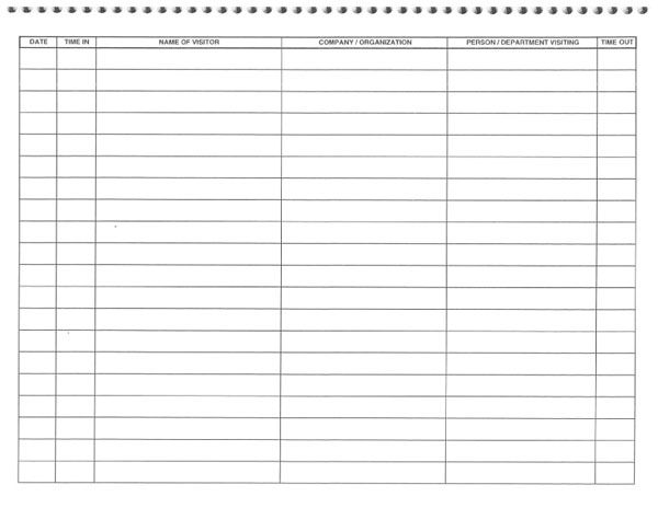 Multi Purpose Visitor Log Book   Sign In Sheet 08173  