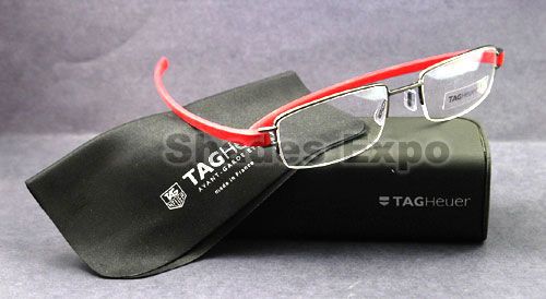 TAG HEUER EYEGLASSES OPTICAL RX TH 7205 RED TRACK 013  