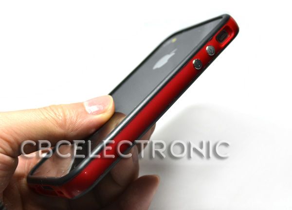 Black Red Bumper Frame Case Skin Cover for iPhone 4 4G  