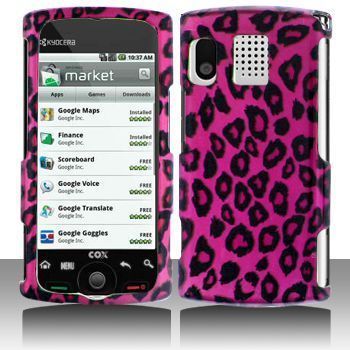 HOT PINK LEOPARD PHONE HARD CASE FOR KYOCERA ZIO M6000  