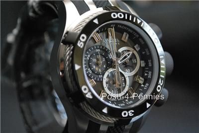   RESERVE BOLT SWISS MADE QUARTZ CHRONOGRAPH BLACK SILVER WATCH 0976