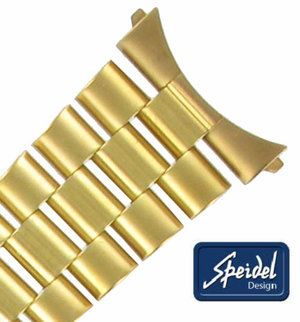 Speidel Watch Band 22mm Or 20mm #15 Curved End Solid Stainless Mens 