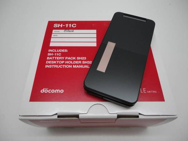 DOCOMO SHARP SH 11C 8.1 MP WATERPROOF BLACK JAPANESE CELL PHONE SH 12C 