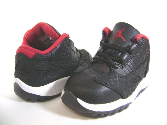 306004 001 TODDLERS JORDAN 11 RETRO LOW (TD) BLACK/RED  