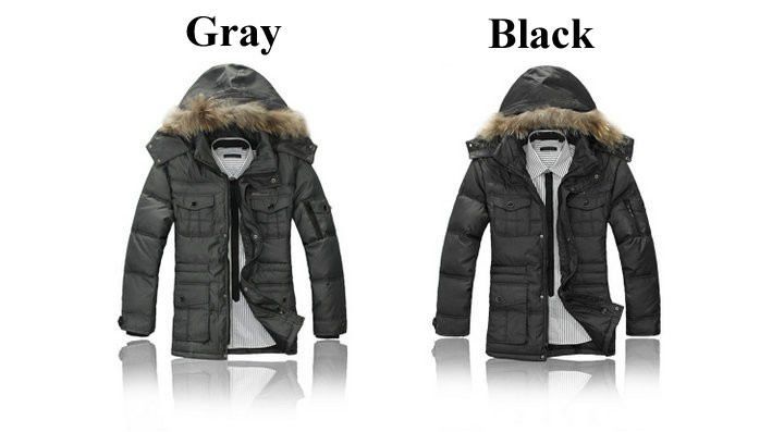 NEW MEN Cotton DOWN COAT FUR HOOD Parka LONG JACKET OEVERCOAT OUTWEAR 