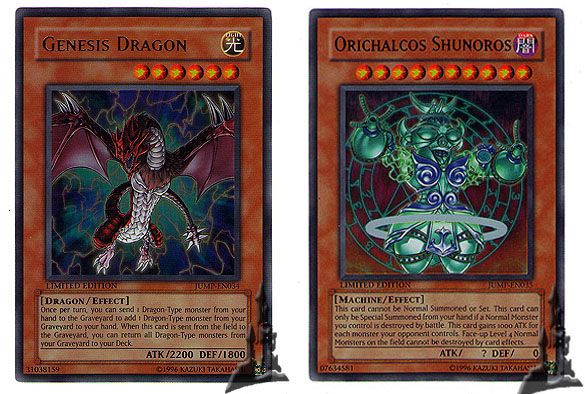 Genesis Dragon JUMP EN034 & Orichalcos Shunoros JUMP EN035 PROMO SET