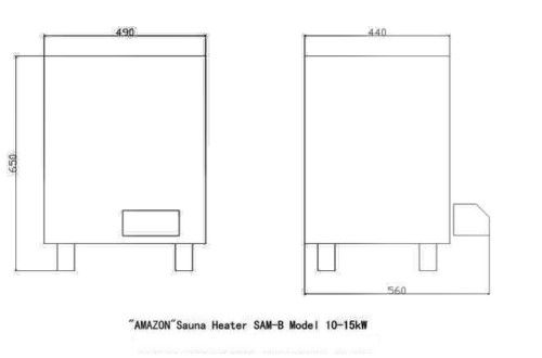 15KW SAUNA HEATER STOVE STAINLESS STEEL OUTER CONTROL  