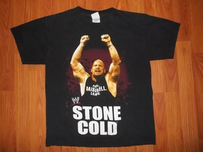 Vtg WWE Wrestling shirt Stone Cold Boys youth Large shirt L  