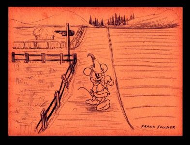 WALT DISNEY MICKEY MOUSE BRAVE LITTLE TAILOR 1938 ORIGINAL ART BY 