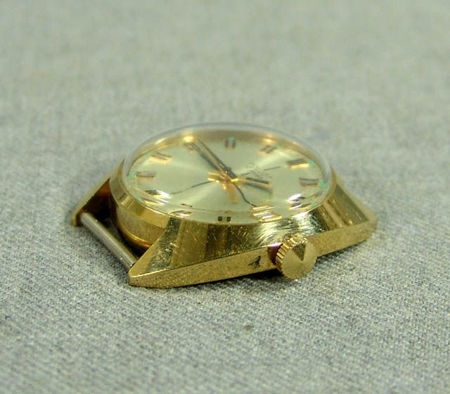 SOVIET RUSSIAN GOLD POLJOT MEN WRISTWATCH&DATE~17 JEWEL  