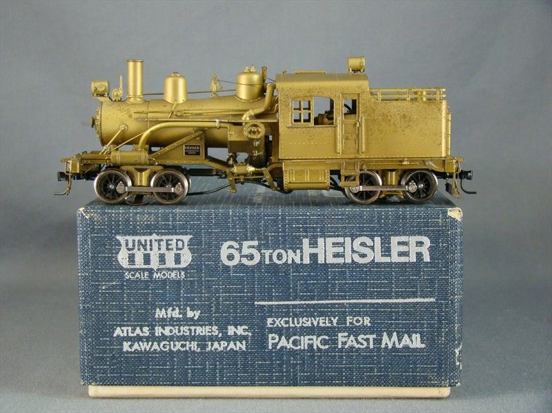 HO SCALE BRASS PFM UNITED 65 TOn HEISLER LOGGING LOCO  