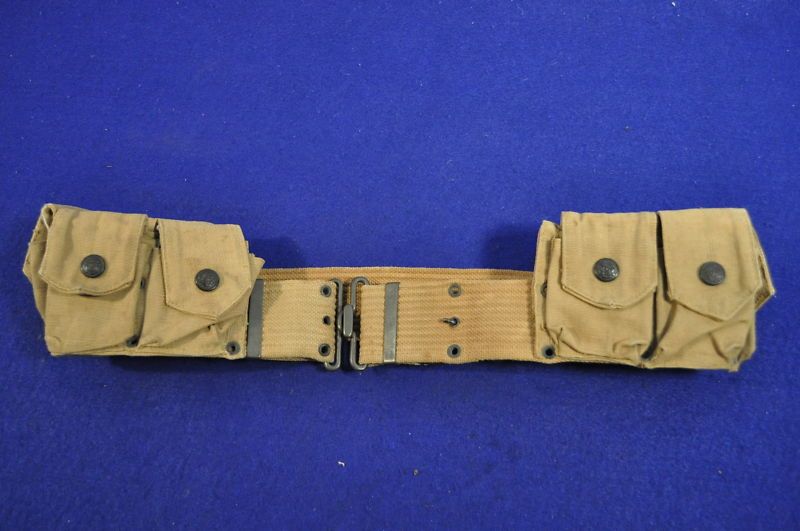 RARE WWI US NY STATE BUTTON CARTRIDGE BELT~1903 RIFLE  