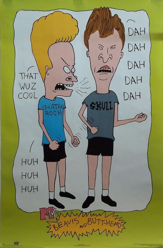 Beavis & Butthead 23x35 That wuz Cool Poster 1993  