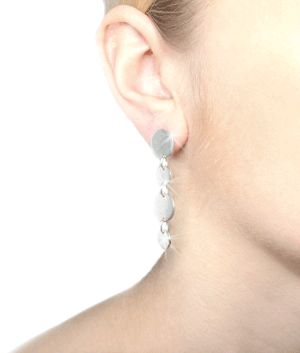 925 STERLING SILVER OASIS Pierced Drop Dangly Earrings  