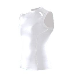 NEW 2XU WOMENS COMPRESSION SLEEVELESS TOP WHITE  