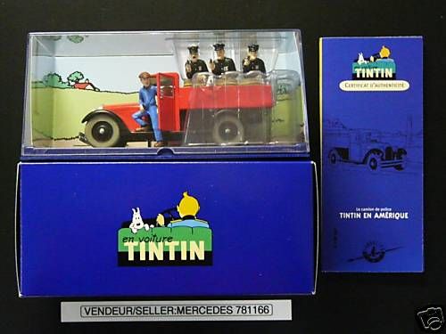 VOITURE TINTIN CAR ATLAS # 41 CAMION POLICE DE CHICAGO  