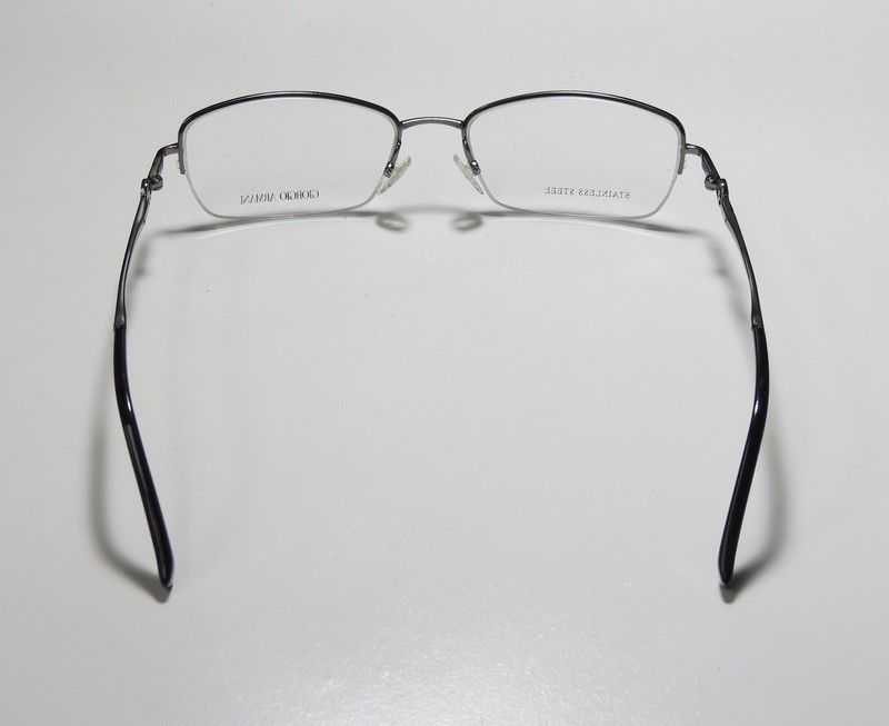 NEW GIORGIO ARMANI 342 53 17 130 DEMO LENS RUTHENIUM EYEGLASSES 