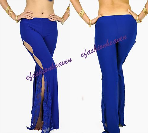 belly dance 3 pics costume blue bra&pants&belt  