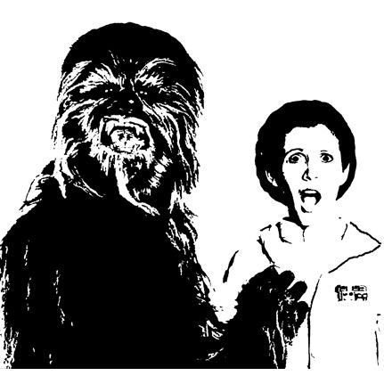 CHEWBACCA WOOKIE GRABBING LEIA STAR WARS FUNNY T SHIRT  