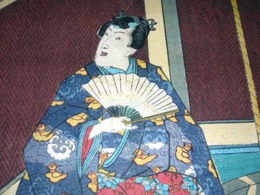 19th century JAPANESE Woodblock Print Lot C  