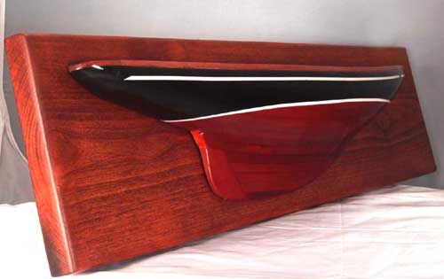 Half Hull Model Yacht Endeavour Americas Cup Boat  