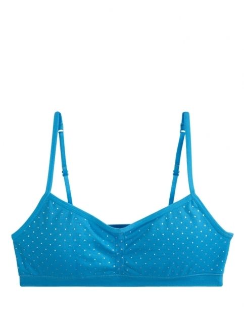 JUSTICE OH SO SOFT FOIL DOT PRINT PADDED SPORTS BRA 28  