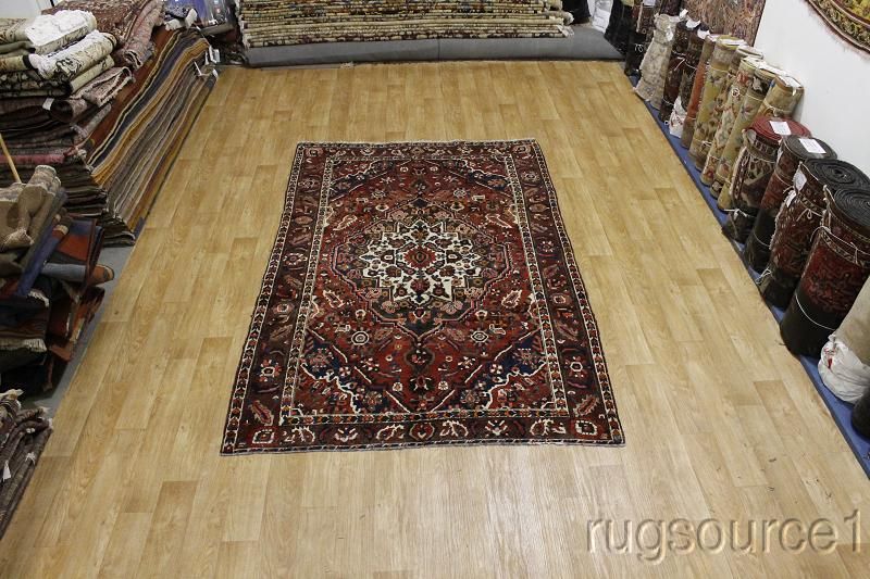 50 YEARS OLD ANTIQUE 7X10 BAKHTIARI PERSIAN ORIENTAL AREA RUG WOOL 