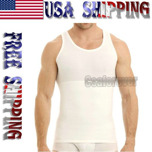   Body Tank Slimming T Shirt Underwear So man Vest Black White  