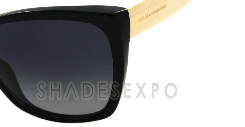   &GABBANA D&G DG Sunglasses DG 4110 BLACK 501/T3 DG4110 AUTH  