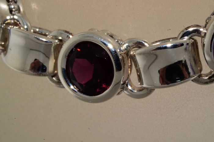 13.00CT PURPLE JADE & RUBELLITE BRACELET GORGEOUS  