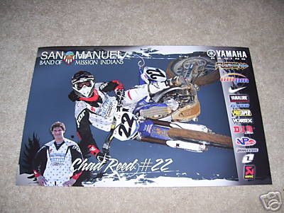 Chad Reed #22 Yamaha SX 2008 Poster YZ 125 250 450F  