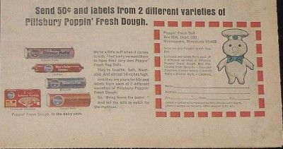 1966 Ad Get A Pillsbury Poppin Fresh Rag Doll  