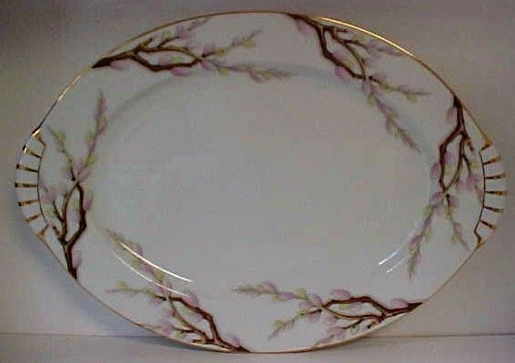 KENT SPRING WILLOW 12 3/4 OVAL SERVING PLATTER NICE  