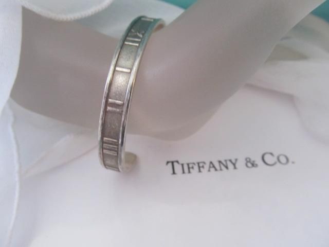 Tiffany & Co. Atlas Roman Numerals Cuff Sterling Silver Bracelet 