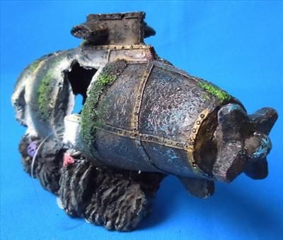 Aquarium Decoration 7.5 Submarine Ornament @ Reptile Fresh or Marine 