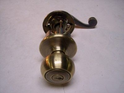 New Kwikset 400LL LH Lido Entry Lever ANTIQUE BRASS  