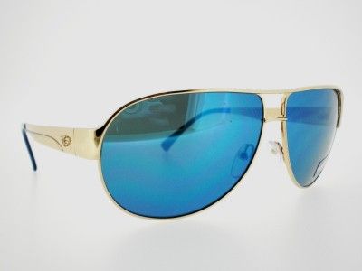 Brand New POLICE Sunglasses S 8511 300B Gold/Blue mirror  