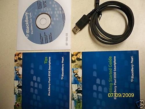 Blackberry Pearl 8130 Manual + User tool Cd + USB Cable  