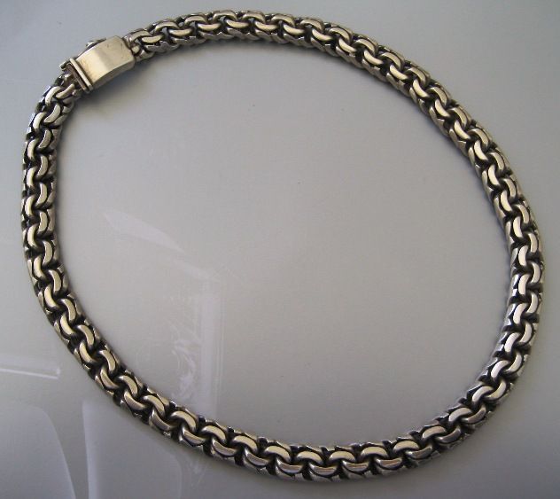 Mexican Mexico silver 925 chain necklace 120g.  