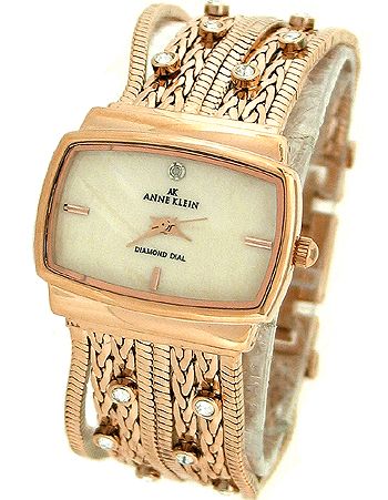 ANNE KLEIN MOTHER OF PEARL DIAMOND LADIES WATCH 10/9270CMRG  