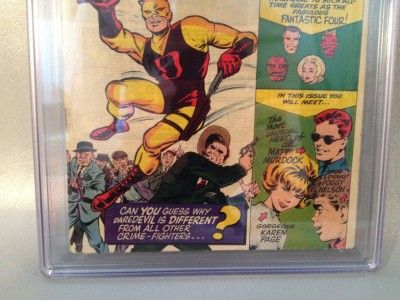 Daredevil Comic book #1 CGC 5.0 Marvel Comics  