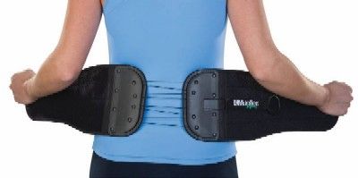   back and abdominal support uses unique cinching pull straps for