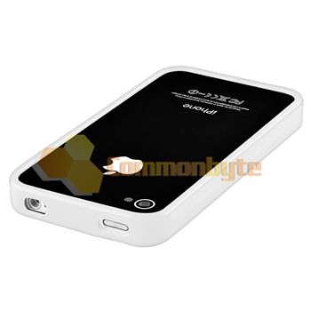 Bumper White Shinny TPU Rubber Gel Case Cover+PRIVACY Protector for 