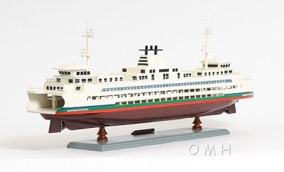 Handcrafted Washington State Car Ferry Boat 25 Scale Model Ship Built 