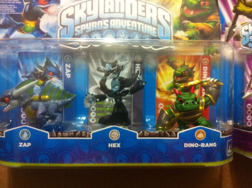 Sealed NEW Skylanders Zap, Hex, Dino Rang, Voodood, Prism Break 