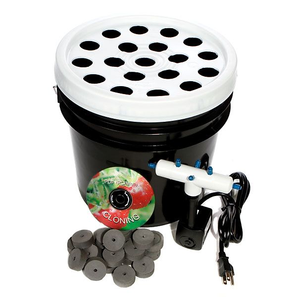 18 plant aeroponic cloning machine w foam collars