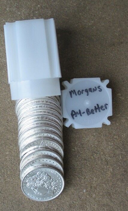 ROLL (20 COINS) PRE 1921 MIXED DATE MORGAN SILVER DOLLARS AU/BETTER 