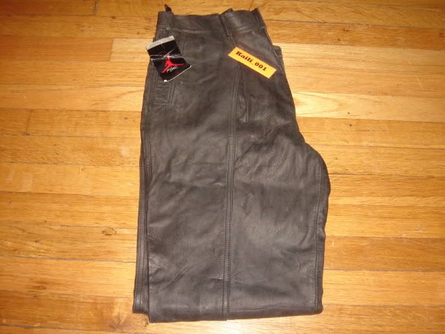 Vintage Nike Air Flight Jordan Leather Pants 36 Jumpsuit  